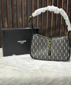 Saint Laurent YSL Monogram Hobo Bag Black With Og Box