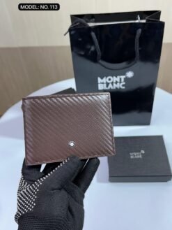 MONT BLANC WALLET FOR MEN BROWN