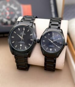 OMEGA COUPLE WATCH FULL BLACK