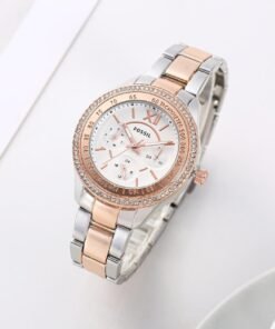 FOSSIL LADIES WATCH WHITE DIAL (DUAL TONE)