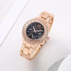 FOSSIL LADIES WATCH BLACK DIAL (ROSEGOLD)