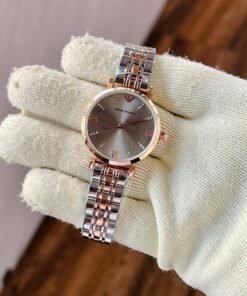 Armani Dualtone Grey Dial Ladies Watch