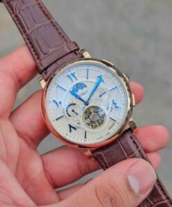 Cartier Leather Brown Automatic Watch D