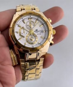 Edifice Gold White Metal Watch