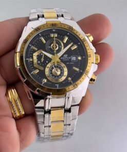 Edifice Silver Gold Black Metal Watch