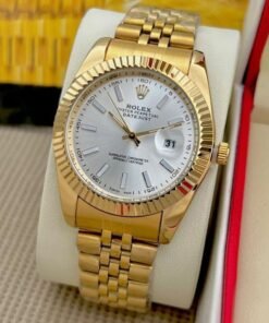 Rolex Datejust Gold White Dial Metal Watch