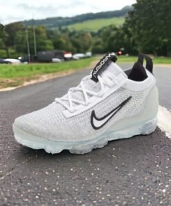 Branded Air Vapormax Flyknit White Black Metallic Silver For Mens